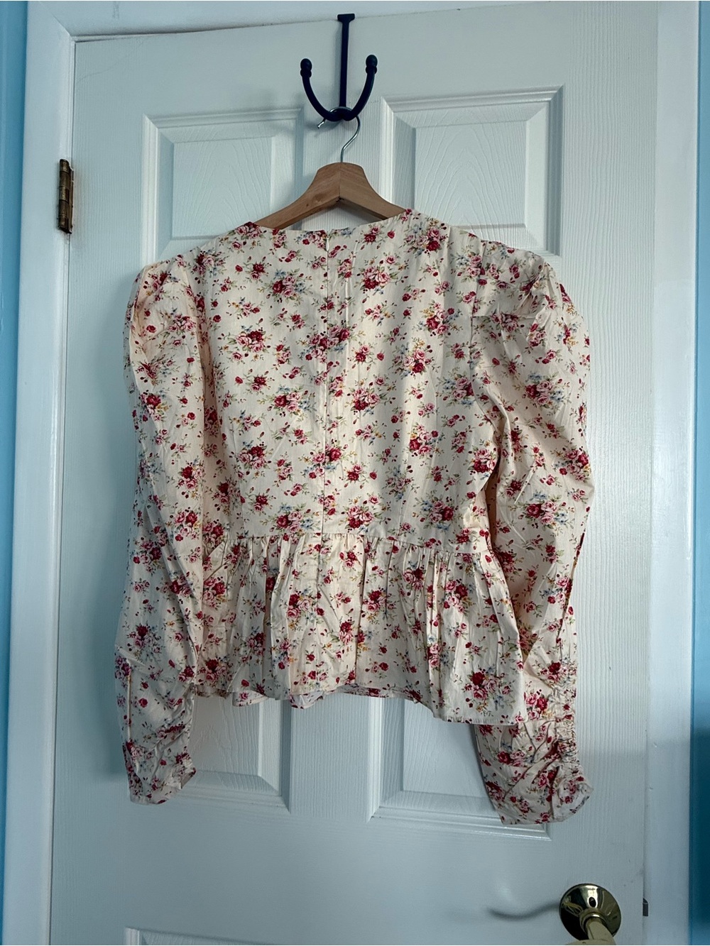 Tuckernuck Hyacinth House Floral Ava Peplum Blouse Top NWT Medium M - Picture 6 of 6